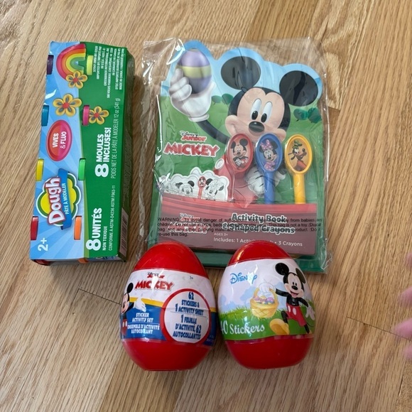 Disney Mickey Mouse Easter Basket Filler Set Eggs Activity Set Dough Stickers - Picture 2 of 5